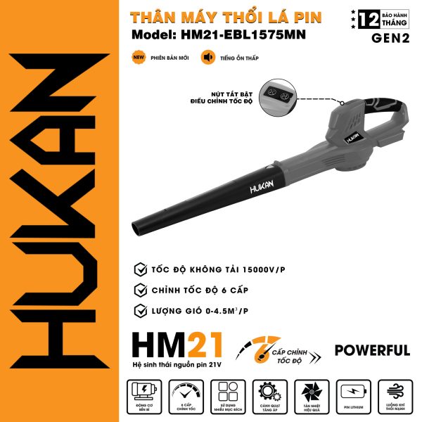 Thân máy thổi lá pin mini (GEN 2) HM21-EBL1575MN