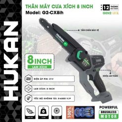Máy Cưa Xích Pin Hukan G2-CX8ih Động Cơ Không Chổi Than Chân Pin Phổ Thông- HUKAN VIỆT NAM